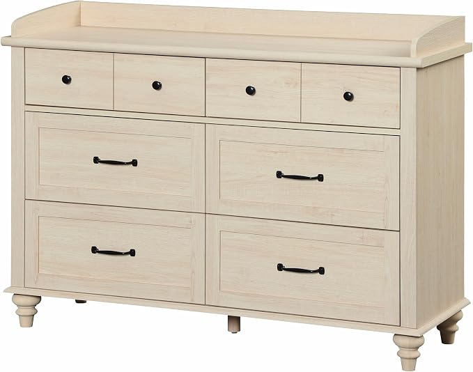 WAMPAT 6 Drawers Dresser for Bedroom, Elegant Wooden Chest of Drawers Kids - Image 9