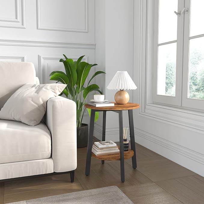 sthmec Side Table Set of 2, Small Round End Table - Image 4