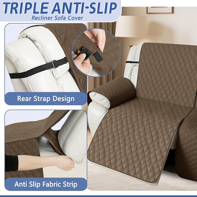Arfntevss Recliner Sectional Couch Covers Waterproof L Shape Sofa Cover - Image 4