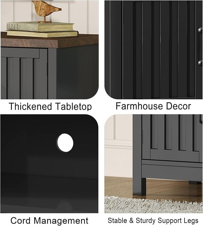 ChooChoo Farmhouse TV Stand for Televisions up to 55 inches, Entertainment - Image 5