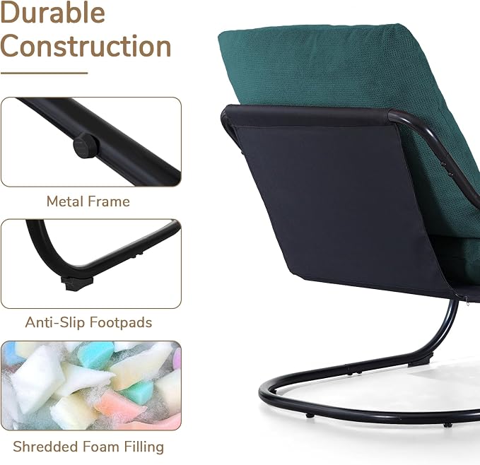 Peace nest Modern Accent Chair, Soft Upholstered Armchair - Image 6
