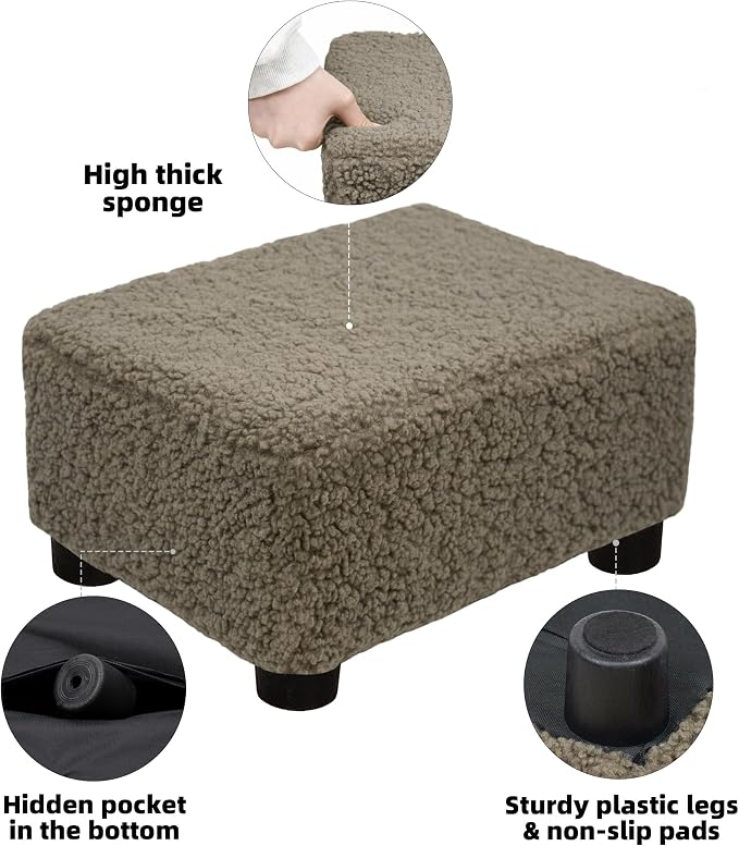 CAROLMADE Small Foot Stool Ottoman Footstool - Image 5