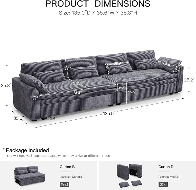 Belffin Large Modular Sectional Sofa - Image 2