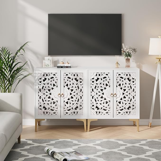 JOINICE Accent Cabinet with Doors, Sideboard Buffet Cabinet with Storage - Image 5