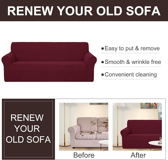 U-NICE HOME Stretch Couch Cover Sofa Cover Washable Sofa Slipcover Furniture - Image 5