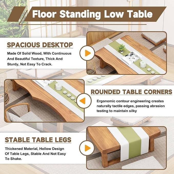 Wooden Japanese Floor Table - Image 5