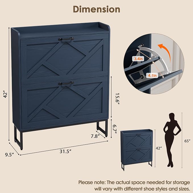 Nicetree Shoe Storage Cabinet, Shoe Cabinet - Image 2
