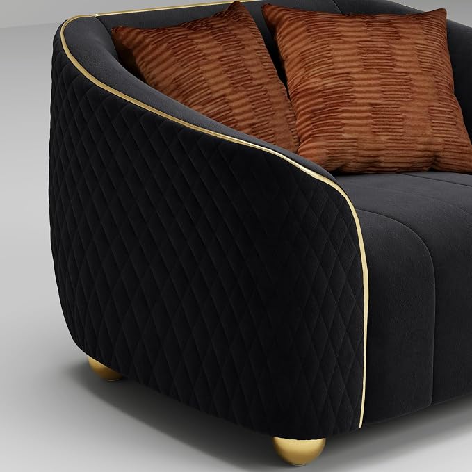1-Piece Luxury Velvet Sofa Set for Living Room, Elegant Design Couch Set - Image 6