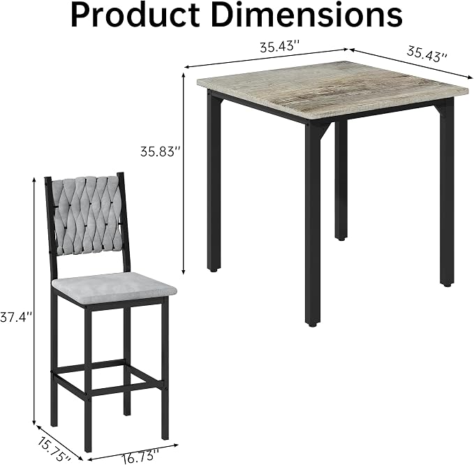 AWQM 5-Piece Dining Table Set, Dining Table Set - Image 7
