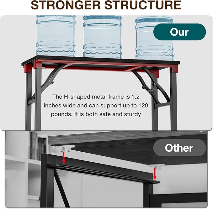 TEMI Small Computer Desk Folding Table - Image 7