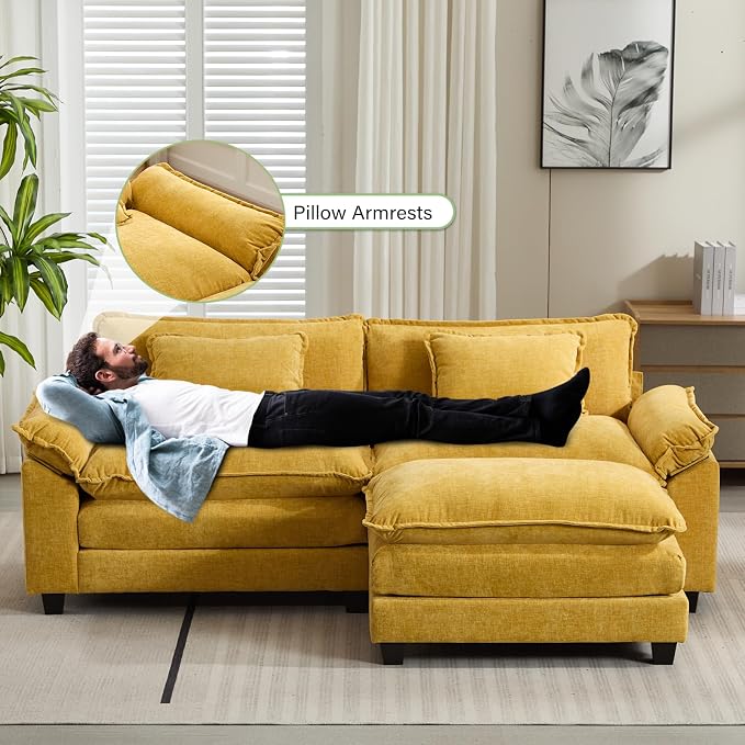 Oprisen 86" Modular Sectional Sofa, Comfy Cloud Couch Sectional Sofa - Image 5