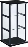 Coaster Home Furnishings Cyclamen 34-inch 3-Tier Clear Tempered Glass Curio by CoasterFineFurniture