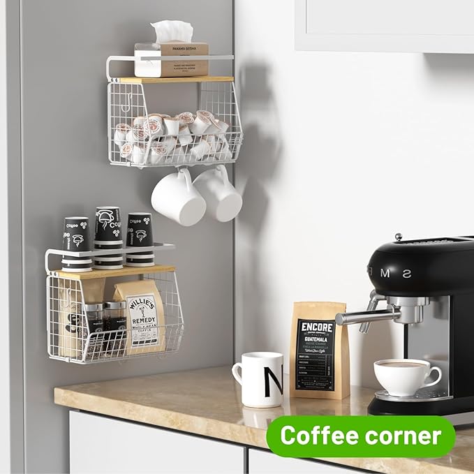 Magnetic Shelf for Fridge with Wood Lid, Fruit Potato and Onion Storage Bins - Image 3