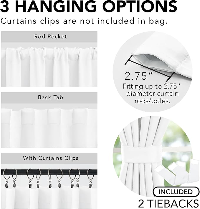 Deconovo Blackout Curtains for Bedroom & Nursery, Thermal Insulated Drapes - Image 3