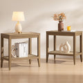 SICOTAS Rattan Nightstands Set of 2 Bedside Table by SICOTAS