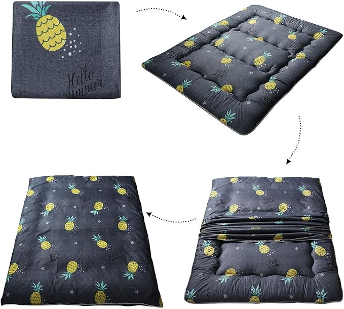 MAXYOYO Grey Pineapple Japanese Floor Futon Mattress, Tatami Mat Portable - Image 4