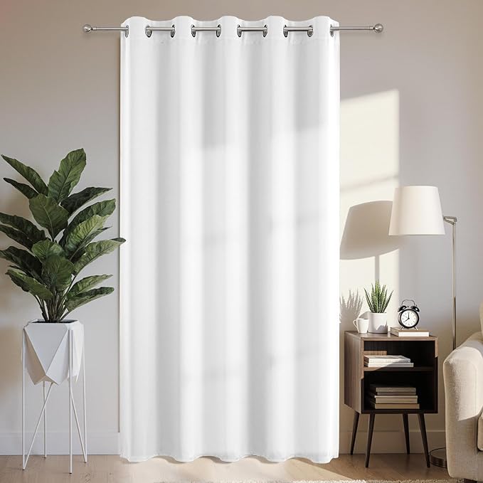 Joydeco Blackout Patio Sliding Door Curtains 108 Inches Long, Grommet Privacy by JOYDECO