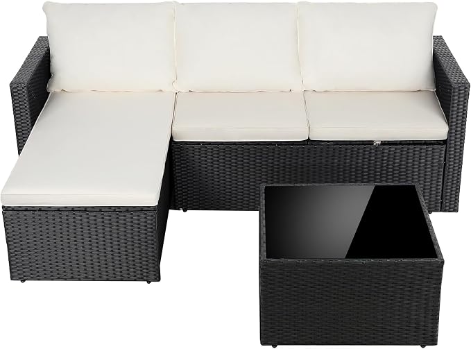 Shintenchi 4 Pieces Patio Furniture Sets, Outdoor Sofa Patio Sectional Sets All - Image 2