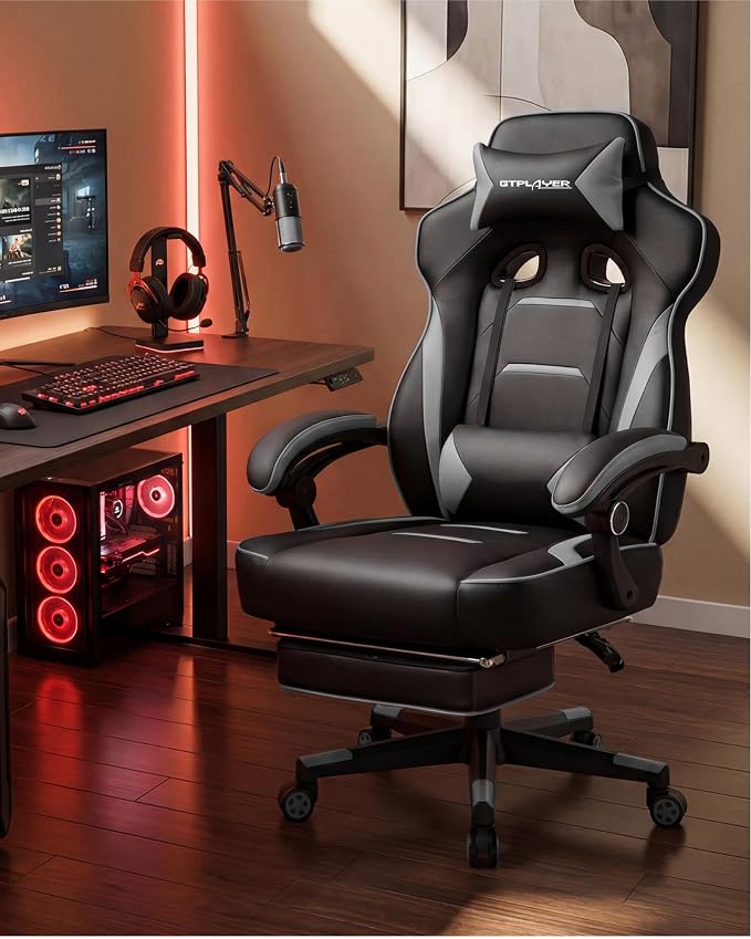 GTPLAYER Gaming Chair for Adults, Big and Tall 350LBS Heavy Duty Office Chair - Image 2