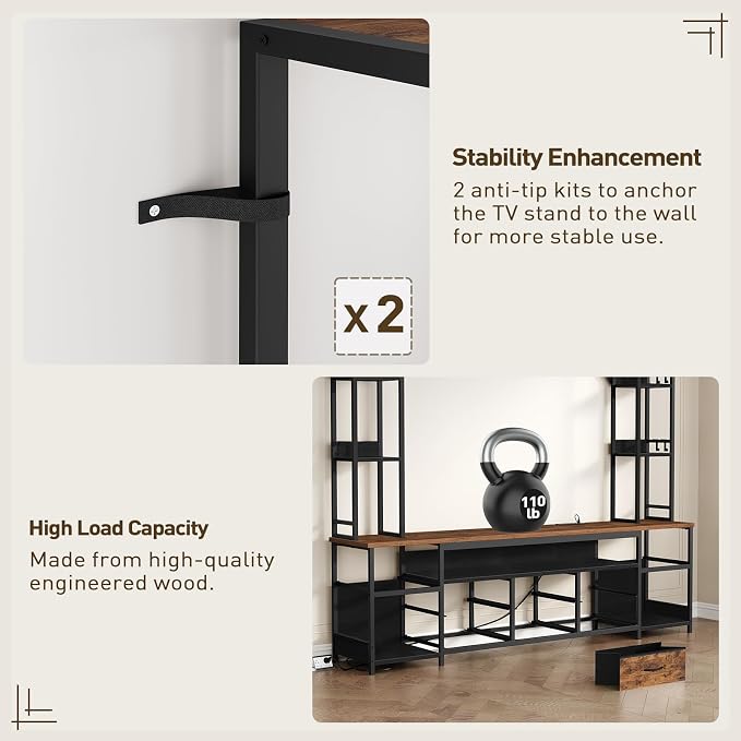 RALGEND Large Entertainment Center - Image 8