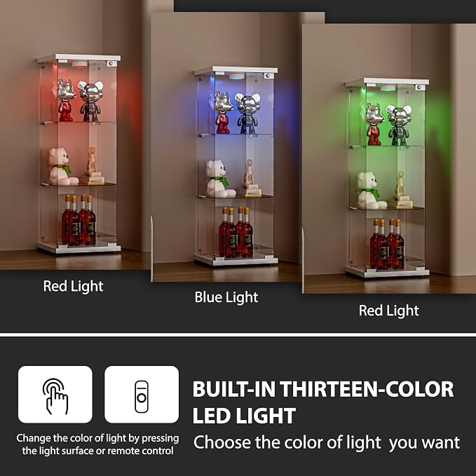 FANYUSHOW 3-Shelf Glass Display Cabinet - Image 7