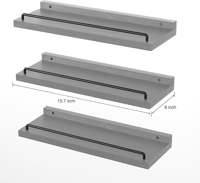 RYOFOBETTO Floating Shelves for Wall Decor, Living Room, Picture Frames - Image 3