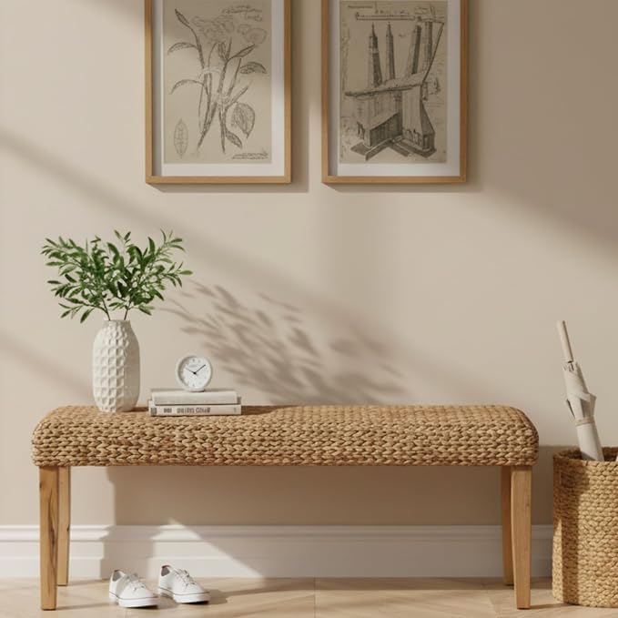 Solid Wood Acacia Indoor Bench by AVCONNECT