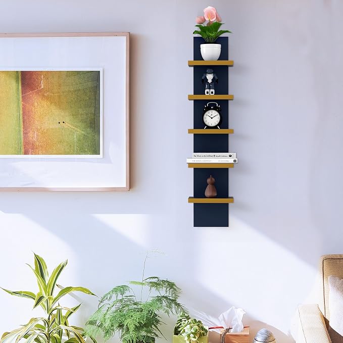 Homaterial 5 Tier Wall Shelf Unit, Decorative Wall Mount Vertical Shelving - Image 2