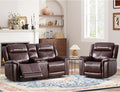 ANJ Premium Genuine Manual Reclining Sofa Set by ANJ