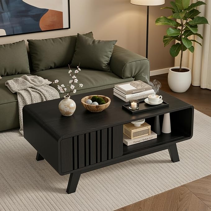 ONBRILL Coffee Table, Mid Century Modern Table - Image 7