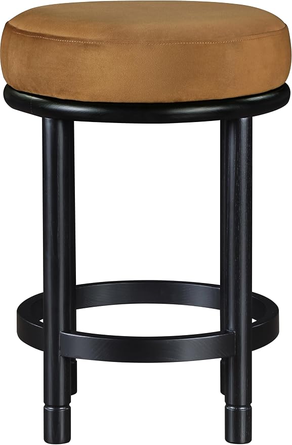 Meridian Furniture 977Saddle-C Monette Collection Art Deco Counter Stool - Image 4