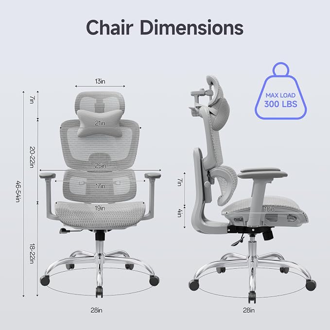 Ergonomic Office Chair with 3D Headrest, Computer Chair with Adjustable - Image 3