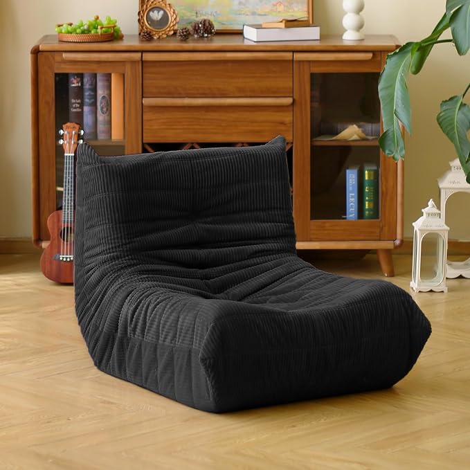 N&V Fireside Floor Sofa- Mid-Century Modern Armless Lounge Chair by NV