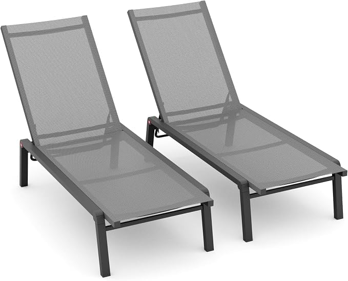 Patio Chaise Lounge Set of 2 by FHVIT