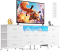 WLIVE 75.5" TV Stand for 65, 85 Inch TV, Dresser for Bedroom by WLIVE