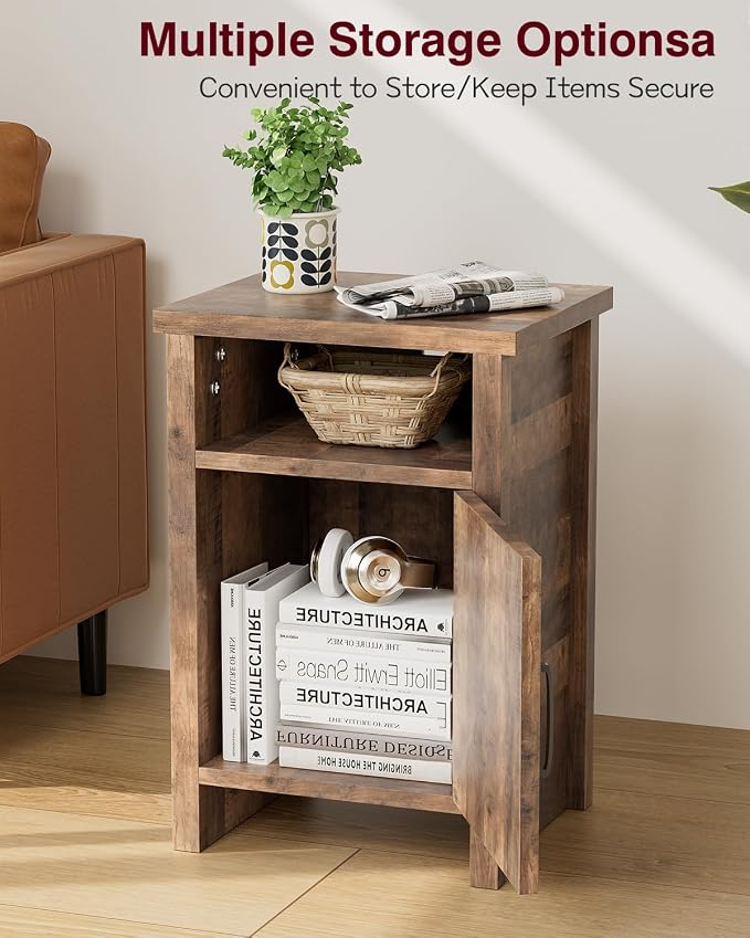 YESHOMY Farmhouse Modern Nightstand - Image 4