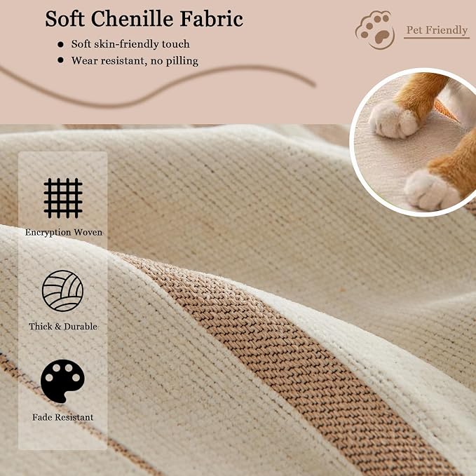 DREAMINGO Couch Cover Reversible Chenille Furniture Protector Sofa Covers - Image 3