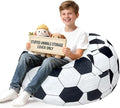 Lukeight Soccer Stuffed Animals Storage Bean Bag Chair Cover by Lukeight