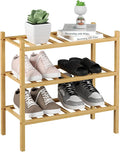 ROMGUAR CRAFT 3-Tier Bamboo Small Shoe Rack, Free Standing Wood Shoe Shelf by ROMGUAR+CRAFT