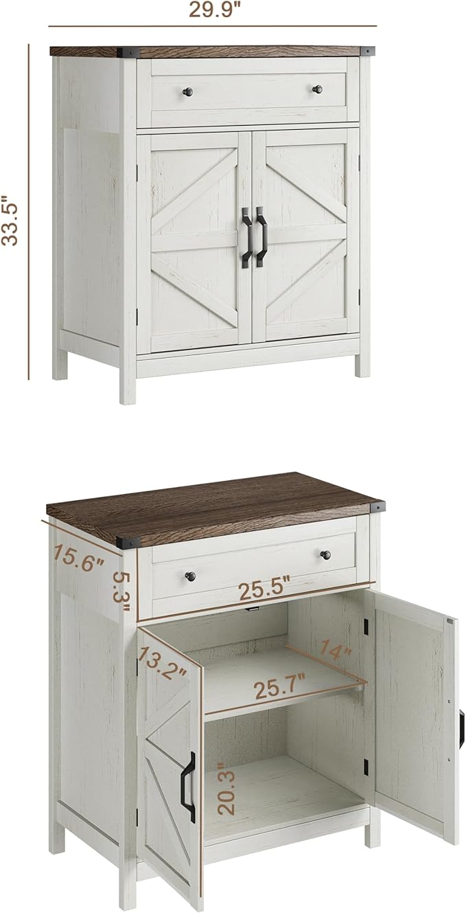 ChooChoo Kitchen Storage Cabinet, Coffee Bar Cabinet, Farmhouse Buffet Sideboard - Image 2