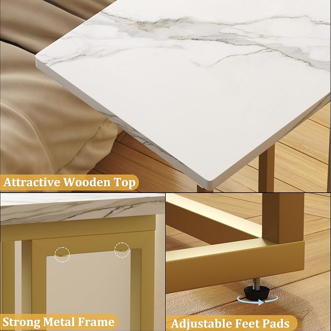 Function Home C Shaped End Table, Small Side Tables - Image 6