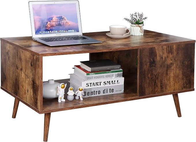 ZenStyle Mid Century Modern Coffee Table, Wooden Retro Coffee Table by ZenStyle