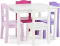 Humble Crew Kids Wooden Table and 4 Chairs Set, and Snack Time by HumbleCrew