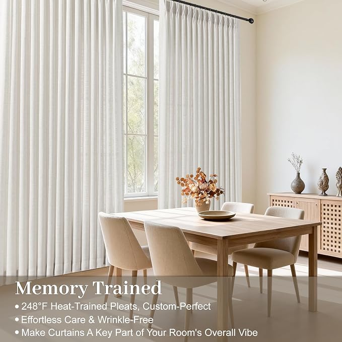 IVAPUPU Pinch Pleated Curtains 102 Inch Long - Image 2