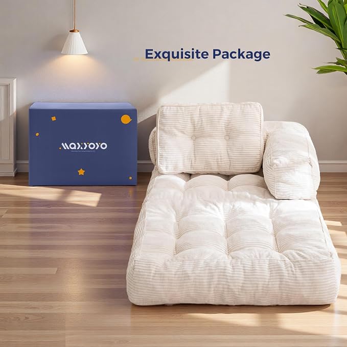 MAXYOYO Folding Sofa Bed, L-Shaped Convertible Sofa Foldable Sleeper Couch - Image 7
