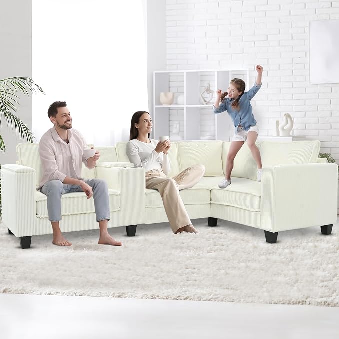 Ball & Cast 105.5" L-Shaped Sectional Sofa Bed - Image 3