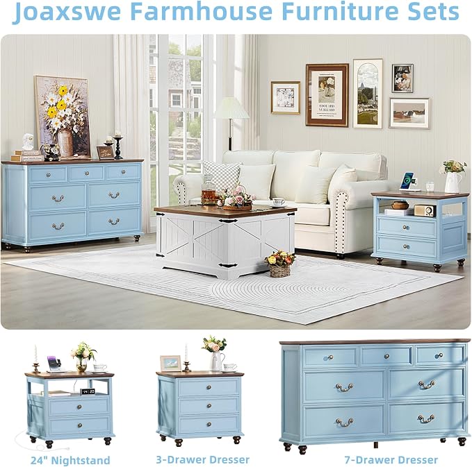 Joaxswe Farmhouse 54" 7 Drawers Dresser - Image 4