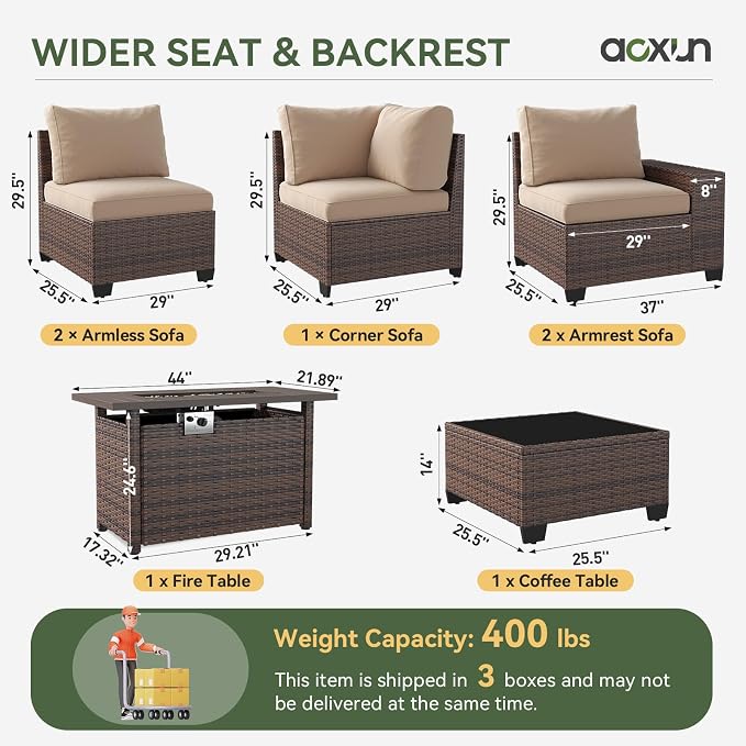 Aoxun Outdoor Patio Furniture Set - Image 7