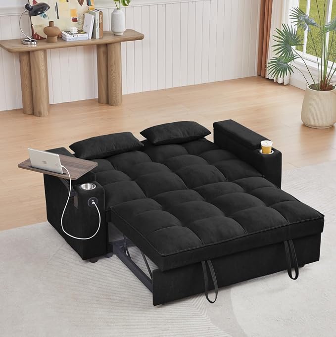 oaaktu 65''Convertible Sleeper Sofa Bed, 3-in-1 Pull Out Couch Bed - Image 6