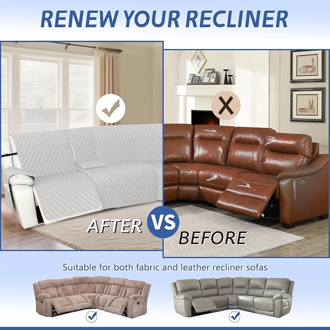 Arfntevss Recliner Sectional Couch Covers 1OO% Waterproof L Shape Sofa Cover - Image 6